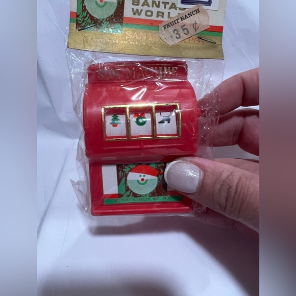 Vintage Kurt Adler Christmas Plastic Machine Toy NOS Original Package WORKS - Picture 7 of 9